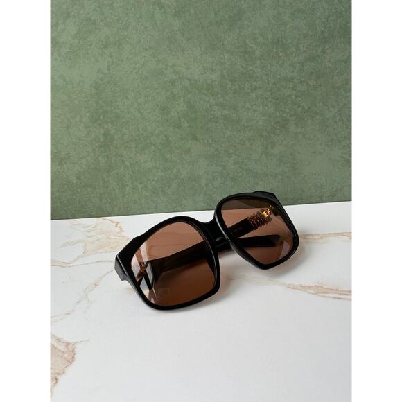 NEW Miu Miu MU A07S Brown Black Oversized Sunglasses $578